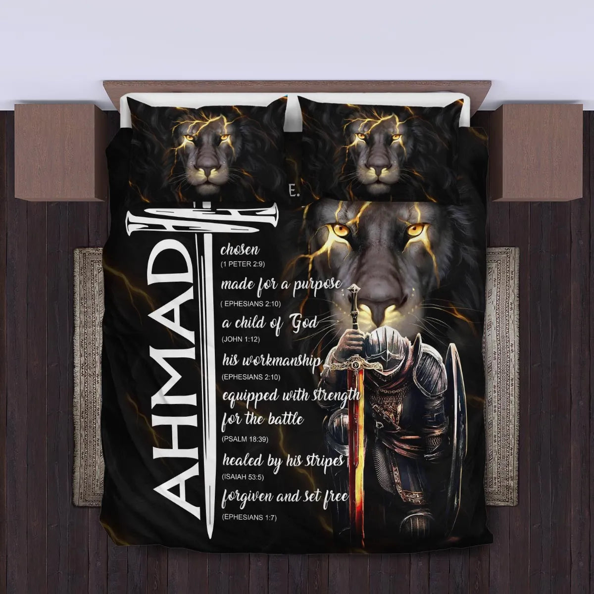 AHMAD Limited Edition Personalized Bedding Set 13K1-BS1