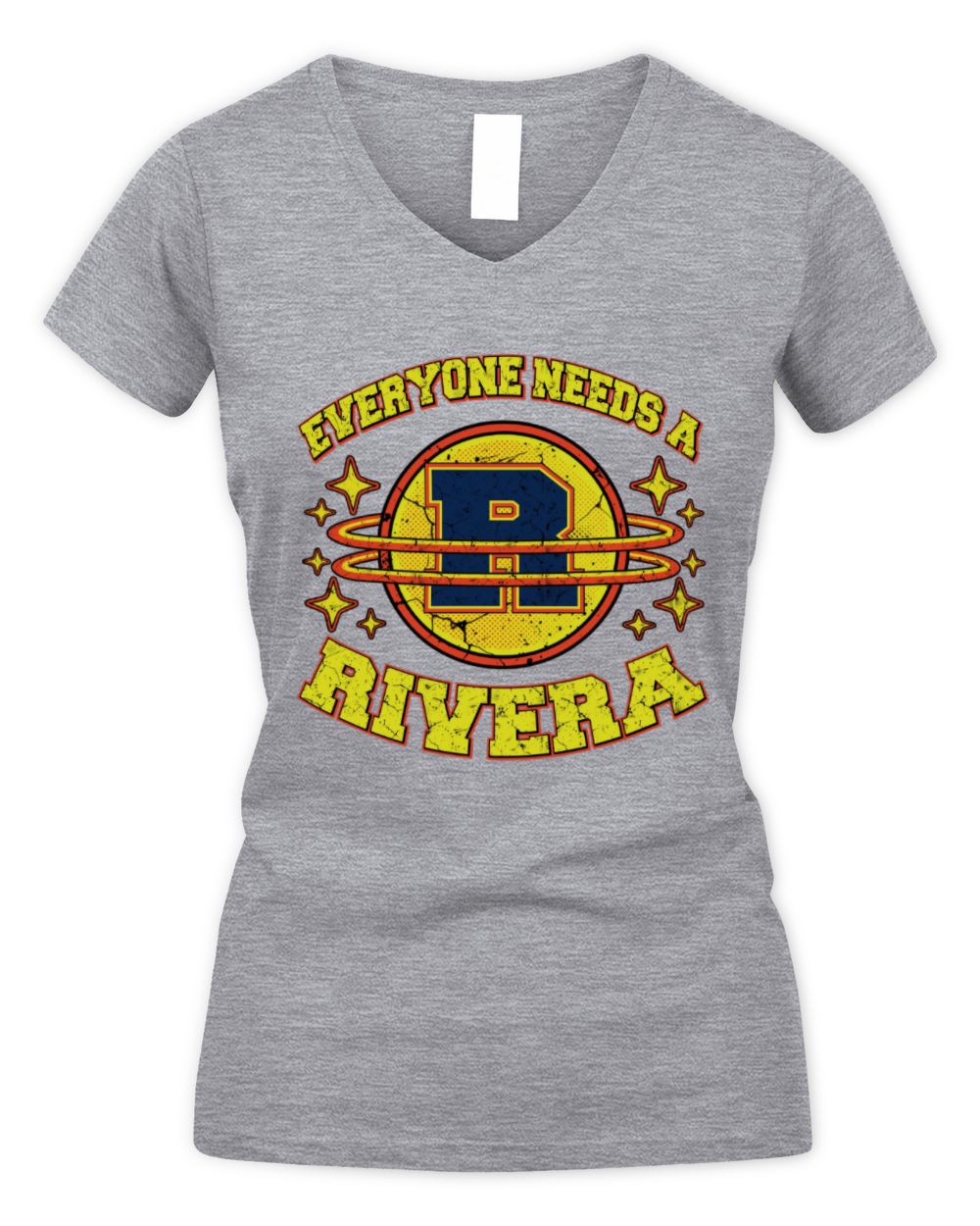 Everyone Needs a Your Name Shirt RIVERA M1-76 / Women's V-Neck T-Shirt / sport grey