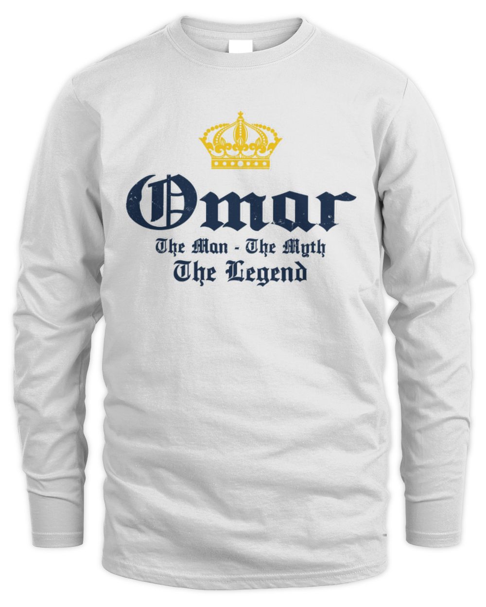 The Man The Myth The Legend Corona Beer T-Shirt OMAR M1-S83 / Men's Long Sleeved T-Shirt / white