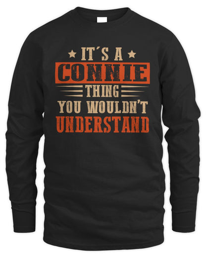It's a Name Thing Personalized Funny Shirt CONNIE M1-51 / Men's Long Sleeved T-Shirt / black