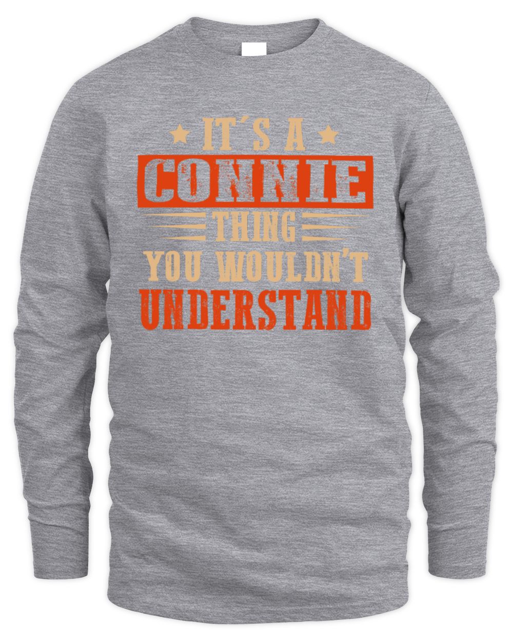 It's a Name Thing Personalized Funny Shirt CONNIE M1-51 / Men's Long Sleeved T-Shirt / sport grey