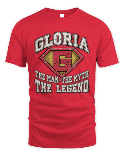 The Man The Myth The Legend Superman Graphic T-Shirt GLORIA M1-74 / Unisex Standard T-Shirt / red