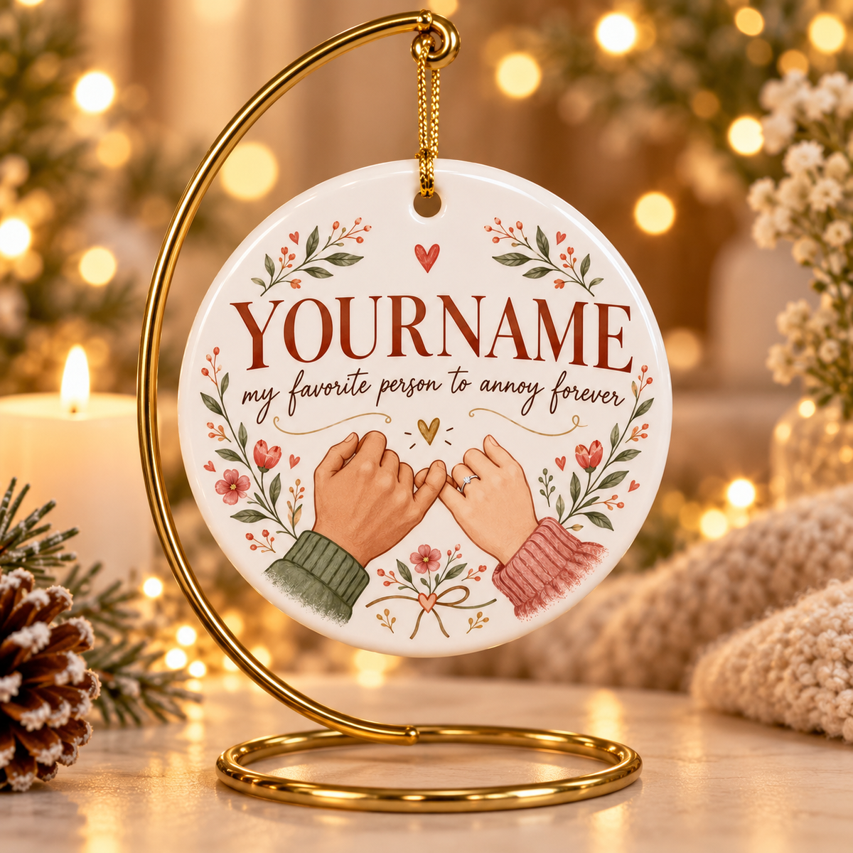 My Favorite Person To Annoy Forever - Personalized Ceramic Ornament