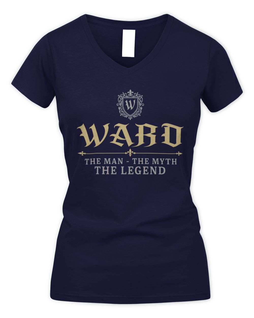 The Man The Myth The Legend Western Shirt WARD M1-78 / Women's V-Neck T-Shirt / navy
