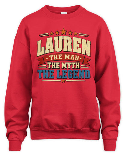 The Man The Myth The Legend Ribbon Vintage T-Shirt LAUREN M1-56 / Unisex Sweatshirt / red