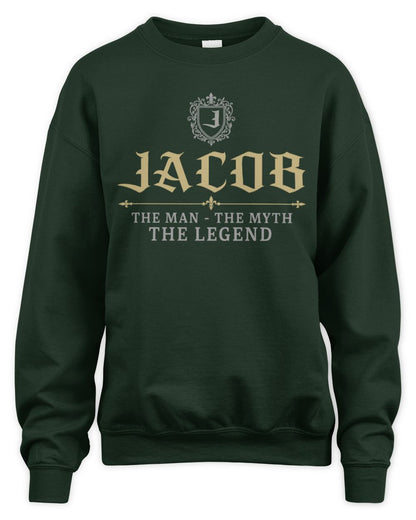 The Man The Myth The Legend Western Shirt JACOB M1-78 / Unisex Sweatshirt / forest green