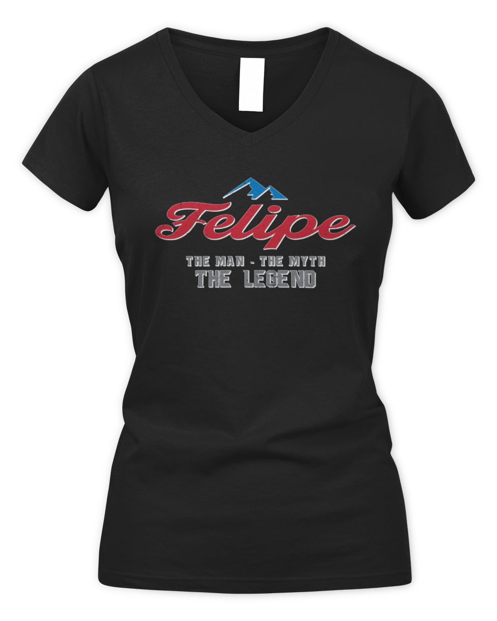 The Man The Myth The Legend Coors Light Beer T-Shirt FELIPE M1-S84 / Women's V-Neck T-Shirt / black