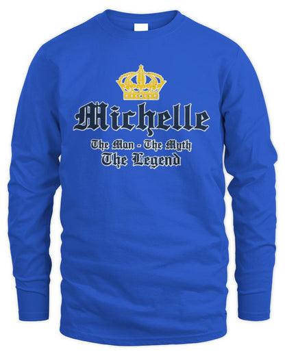 The Man The Myth The Legend Corona Beer T-Shirt MICHELLE M1-S83 / Men's Long Sleeved T-Shirt / royal