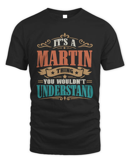It’s a Name Thing Personalized Retro T-Shirt MARTIN M1-47 / Unisex Standard T-Shirt / black