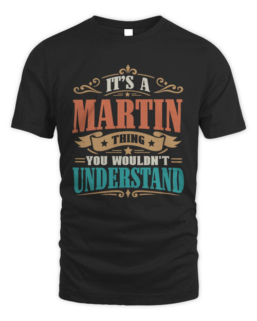 It’s a Name Thing Personalized Retro T-Shirt MARTIN M1-47 / Unisex Standard T-Shirt / black