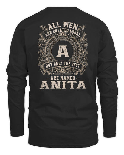 All Men Are Created Equal Cool Logo Shirt ANITA M1-60 / Men's Long Sleeved T-Shirt / black