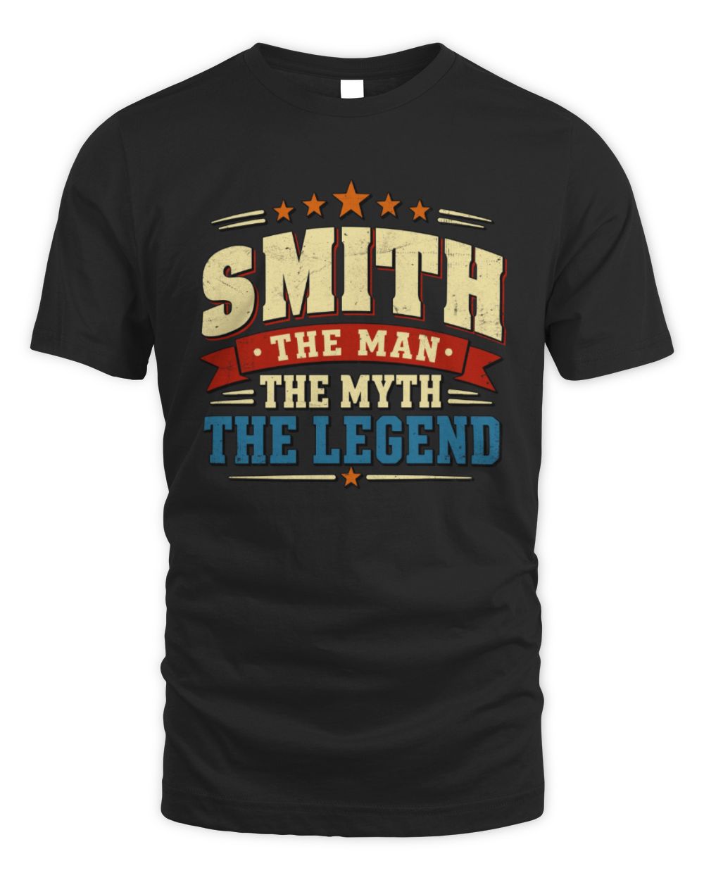 The Man The Myth The Legend Ribbon Vintage T-Shirt SMITH M1-56 / Unisex Standard T-Shirt / black