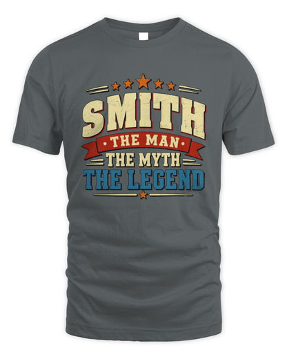 The Man The Myth The Legend Ribbon Vintage T-Shirt SMITH M1-56 / Unisex Standard T-Shirt / charcoal
