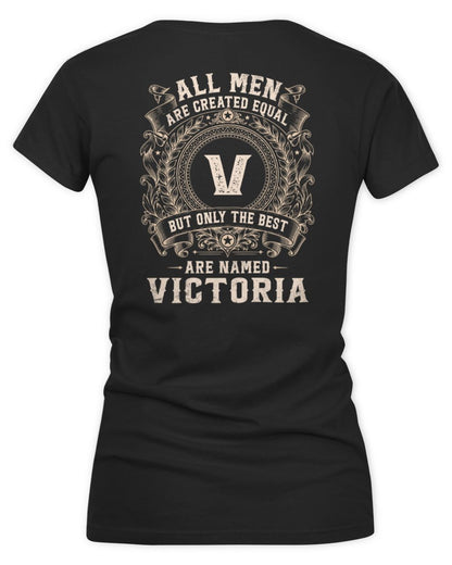 All Men Are Created Equal Cool Logo Shirt VICTORIA M1-60 / Women's V-Neck T-Shirt / black
