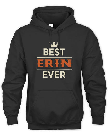 Best Your Name With Crown Shirt ERIN M1-59 / Unisex Hoodie / black