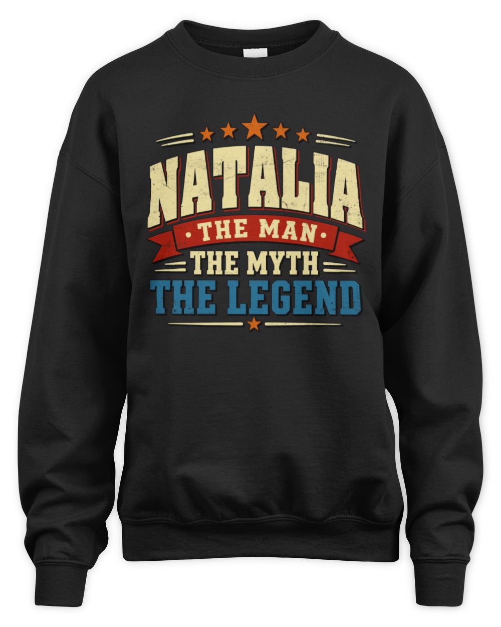 The Man The Myth The Legend Ribbon Vintage T-Shirt NATALIA M1-56 / Unisex Sweatshirt / black