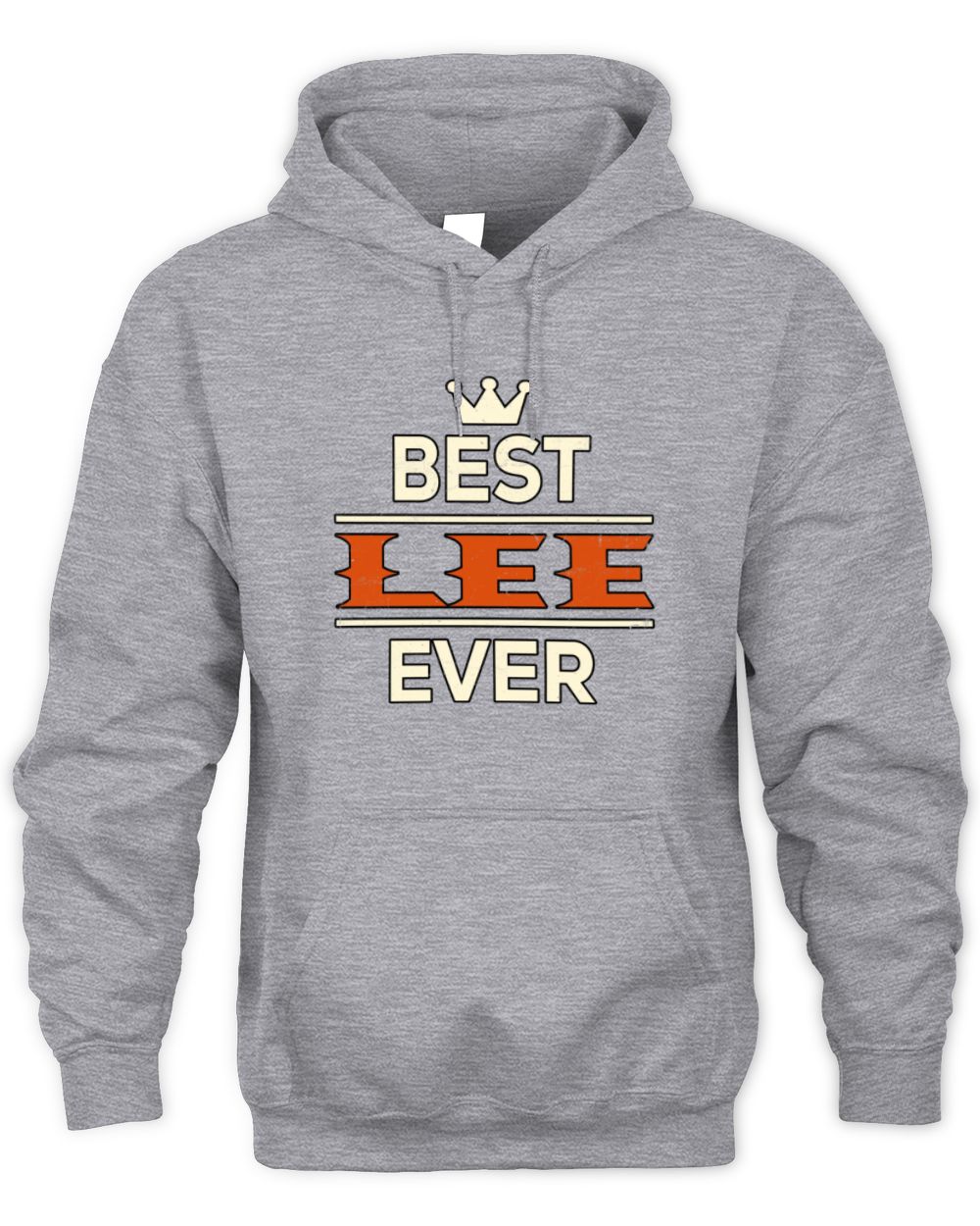 Best Your Name With Crown Shirt LEE M1-59 / Unisex Hoodie / sport grey