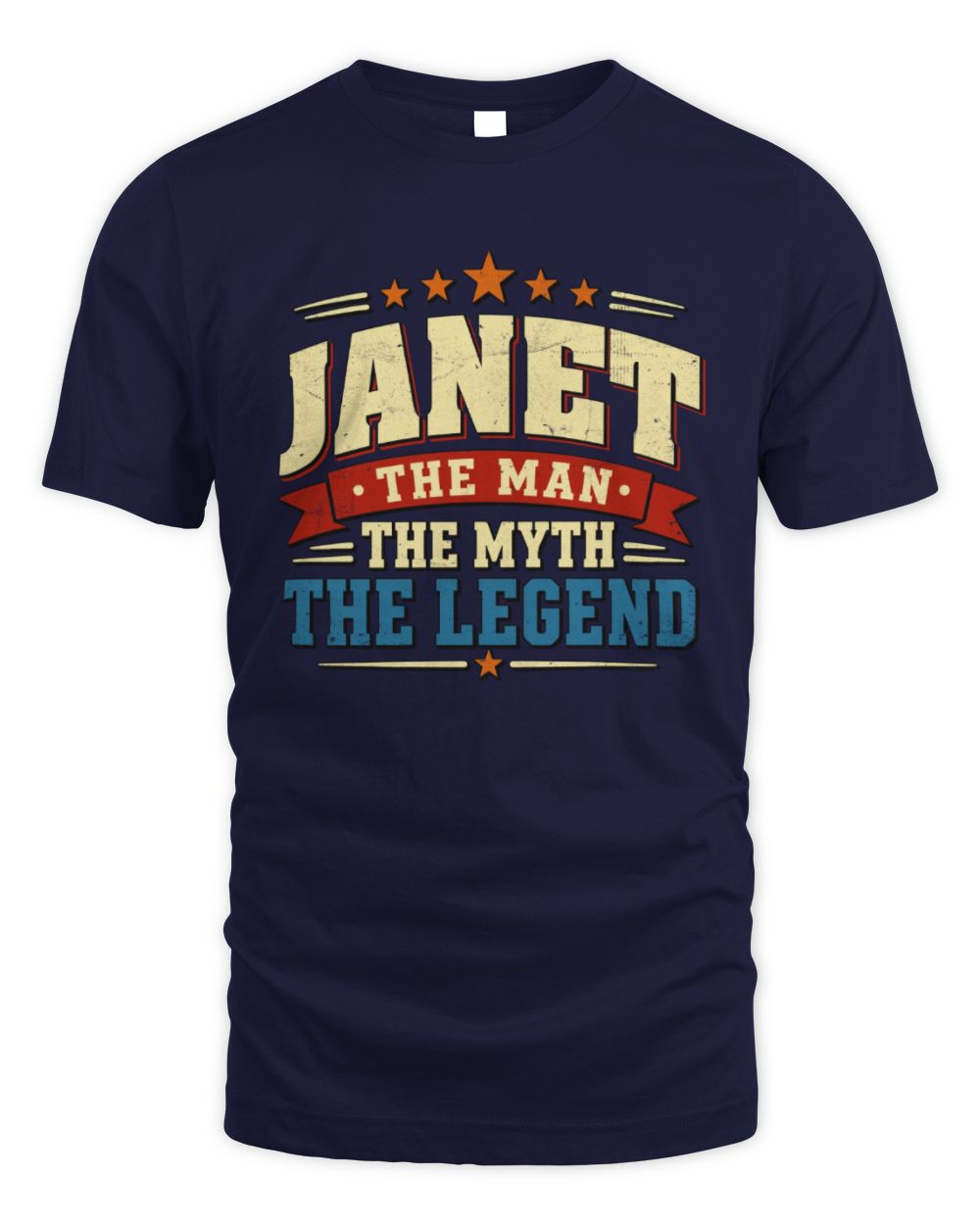 The Man The Myth The Legend Ribbon Vintage T-Shirt JANET M1-56 / Unisex Standard T-Shirt / navy