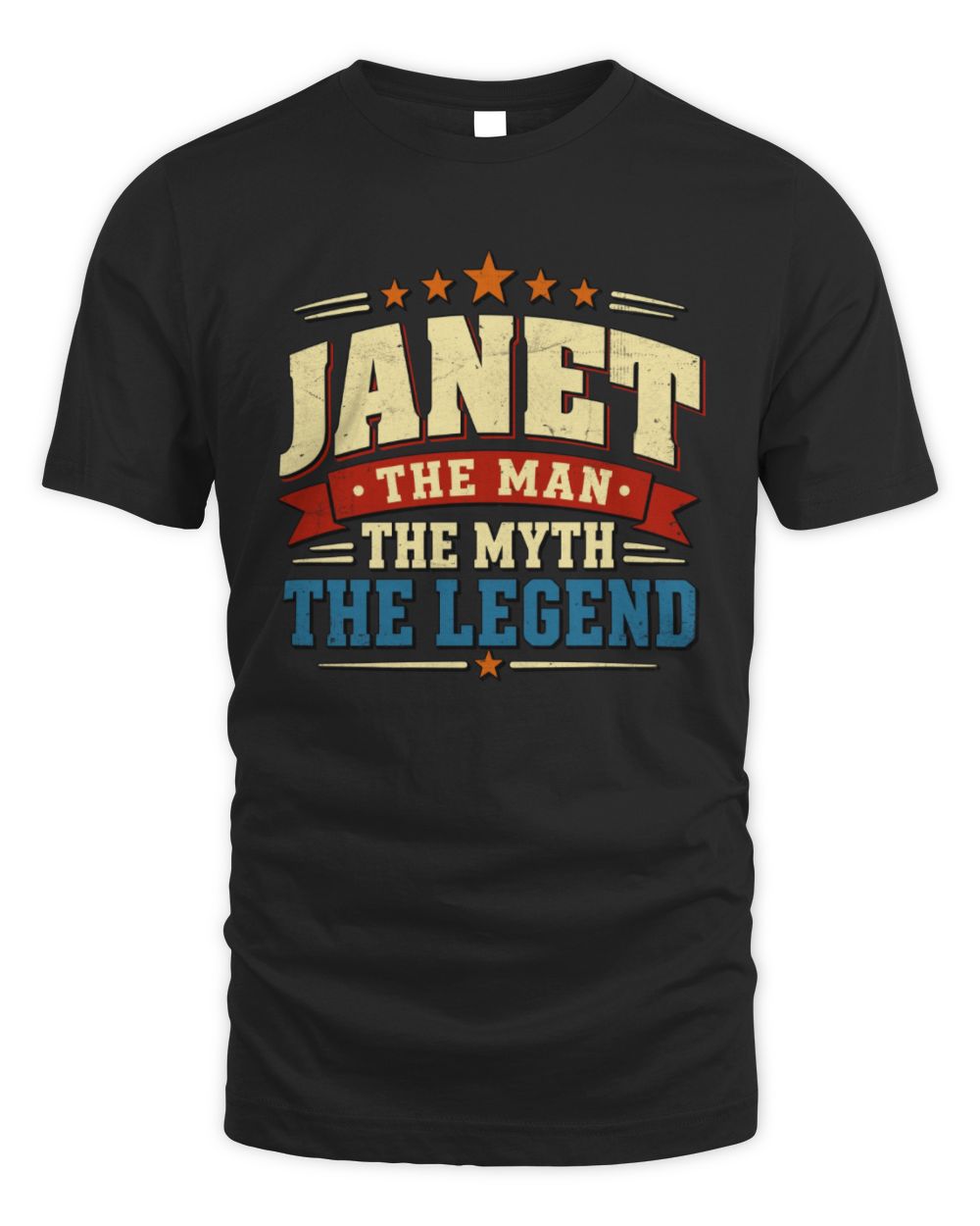 The Man The Myth The Legend Ribbon Vintage T-Shirt JANET M1-56 / Unisex Standard T-Shirt / black