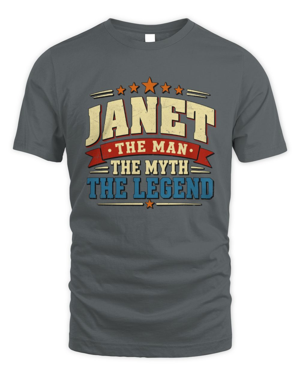 The Man The Myth The Legend Ribbon Vintage T-Shirt JANET M1-56 / Unisex Standard T-Shirt / charcoal
