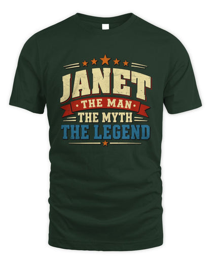 The Man The Myth The Legend Ribbon Vintage T-Shirt JANET M1-56 / Unisex Standard T-Shirt / forest green