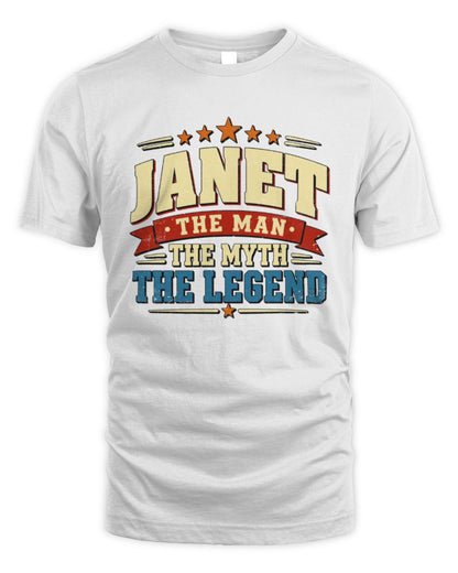 The Man The Myth The Legend Ribbon Vintage T-Shirt JANET M1-56 / Unisex Standard T-Shirt / white