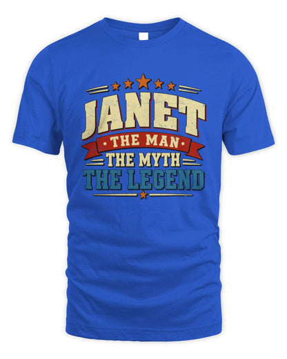 The Man The Myth The Legend Ribbon Vintage T-Shirt JANET M1-56 / Unisex Standard T-Shirt / royal