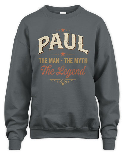 I'm Name I'm Not Rude I Just Have The Balls Funny T-Shirt PAUL M1-77 / Unisex Sweatshirt / charcoal
