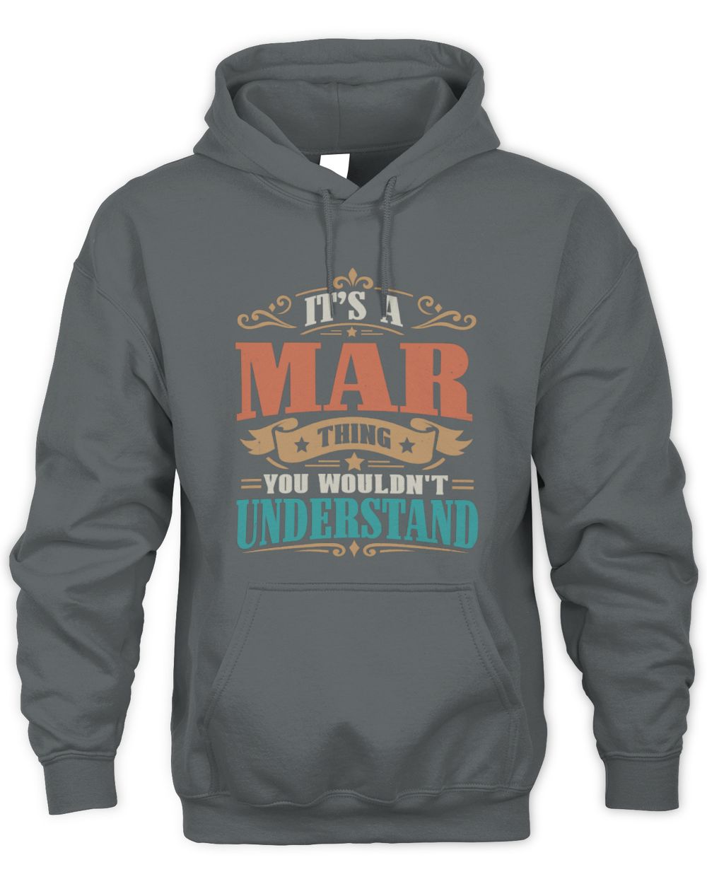 It’s a Name Thing Personalized Retro T-Shirt MAR M1-47 / Unisex Hoodie / charcoal