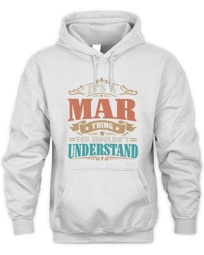 It’s a Name Thing Personalized Retro T-Shirt MAR M1-47 / Unisex Hoodie / white