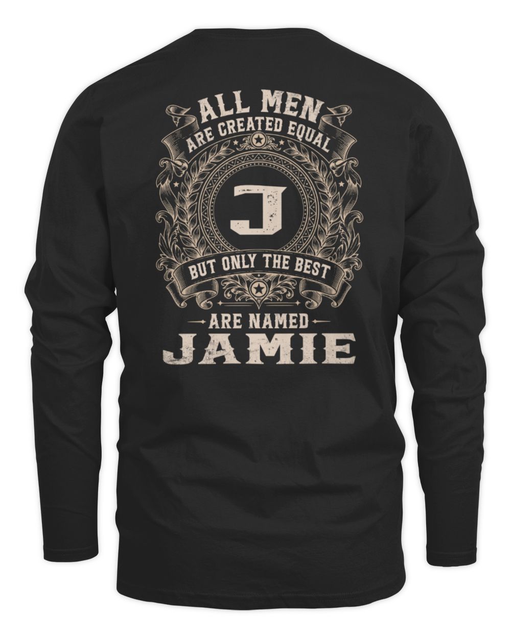 All Men Are Created Equal Cool Logo Shirt JAMIE M1-60 / Men's Long Sleeved T-Shirt / black
