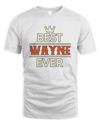 Best Your Name With Crown Shirt WAYNE M1-59 / Unisex Standard T-Shirt / white