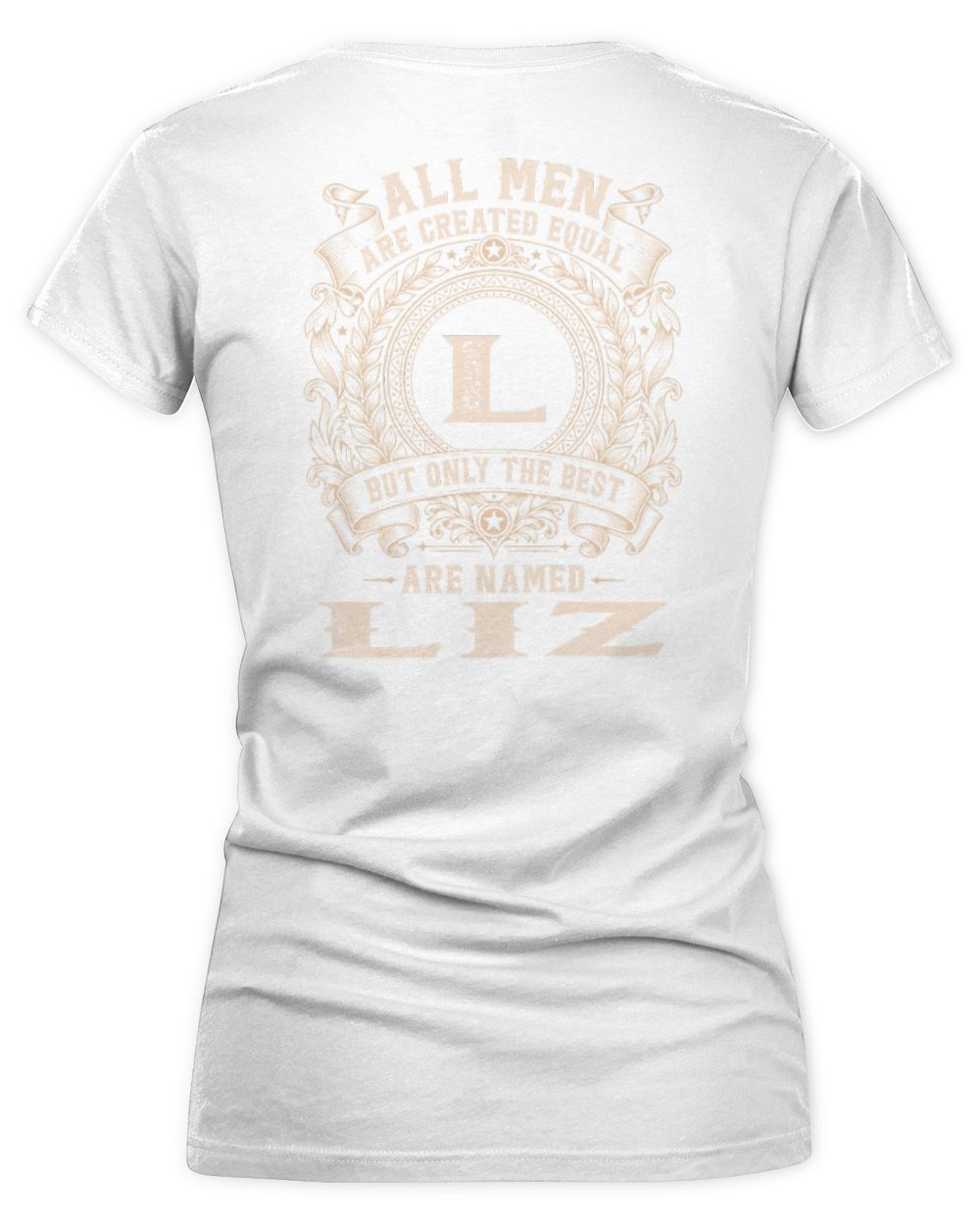 All Men Are Created Equal Cool Logo Shirt LIZ M1-60 / Women's V-Neck T-Shirt / white