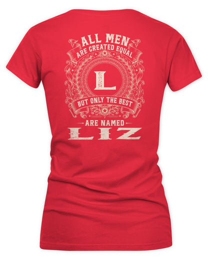 All Men Are Created Equal Cool Logo Shirt LIZ M1-60 / Women's V-Neck T-Shirt / red