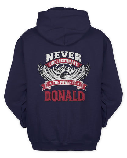 Never Underestimate Your Name Eagle Mountain Shirt DONALD M1-61 / Unisex Hoodie / navy