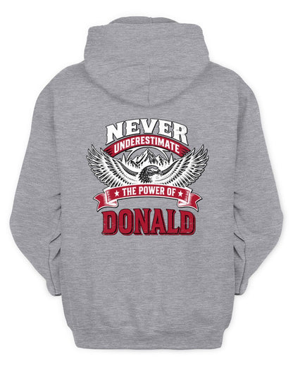 Never Underestimate Your Name Eagle Mountain Shirt DONALD M1-61 / Unisex Hoodie / sport grey