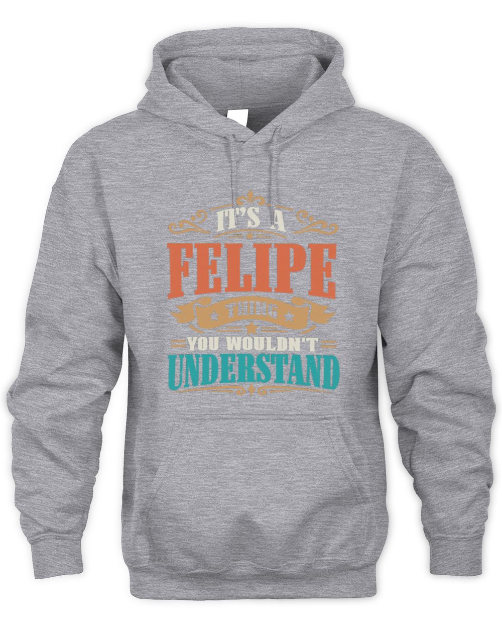 It’s a Name Thing Personalized Retro T-Shirt FELIPE M1-47 / Unisex Hoodie / sport grey