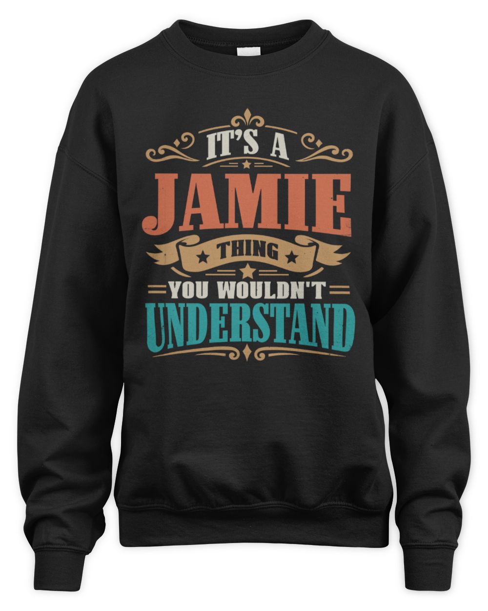 It’s a Name Thing Personalized Retro T-Shirt JAMIE M1-47 / Unisex Sweatshirt / black