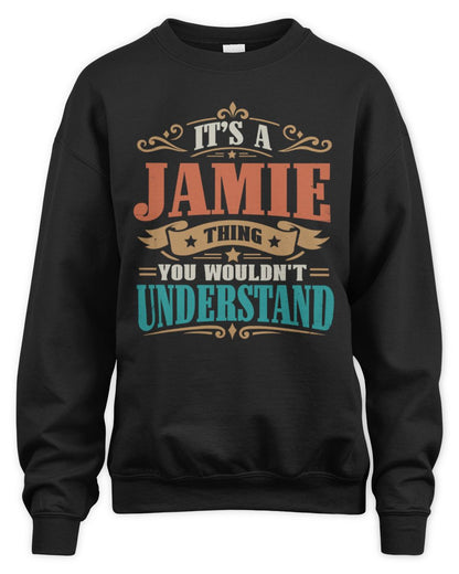 It’s a Name Thing Personalized Retro T-Shirt JAMIE M1-47 / Unisex Sweatshirt / black
