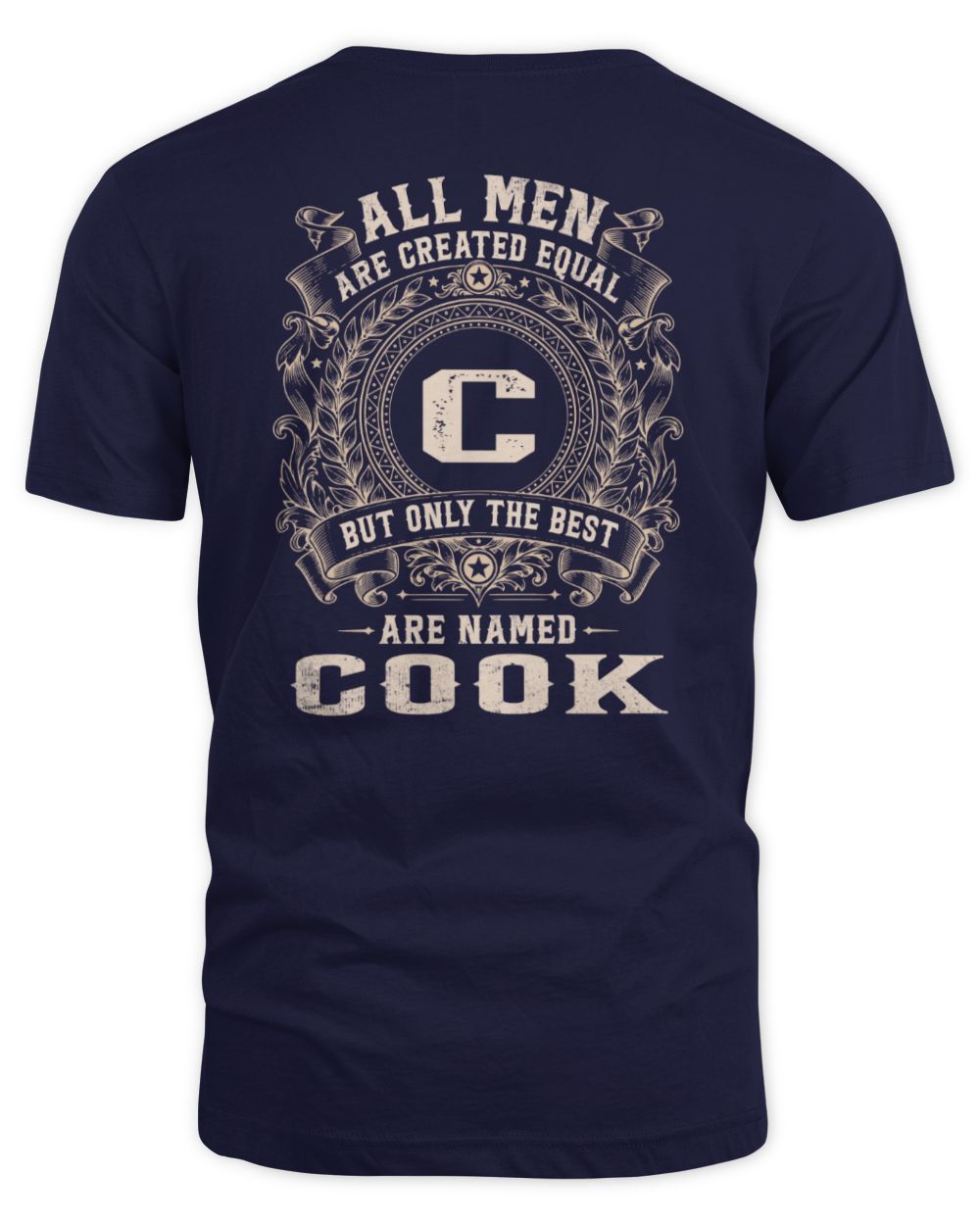 All Men Are Created Equal Cool Logo Shirt COOK M1-60 / Unisex Standard T-Shirt / navy