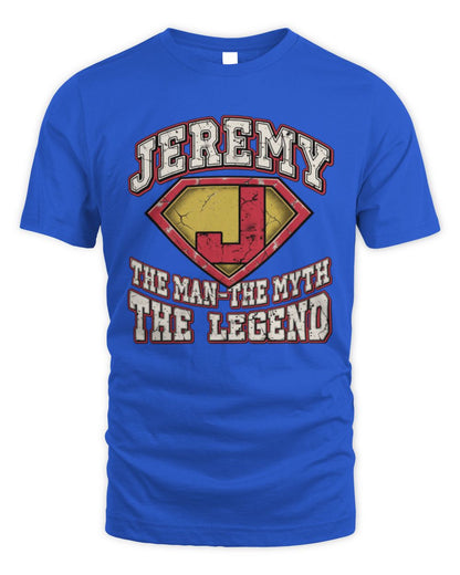 The Man The Myth The Legend Superman Graphic T-Shirt JEREMY M1-74 / Unisex Standard T-Shirt / royal