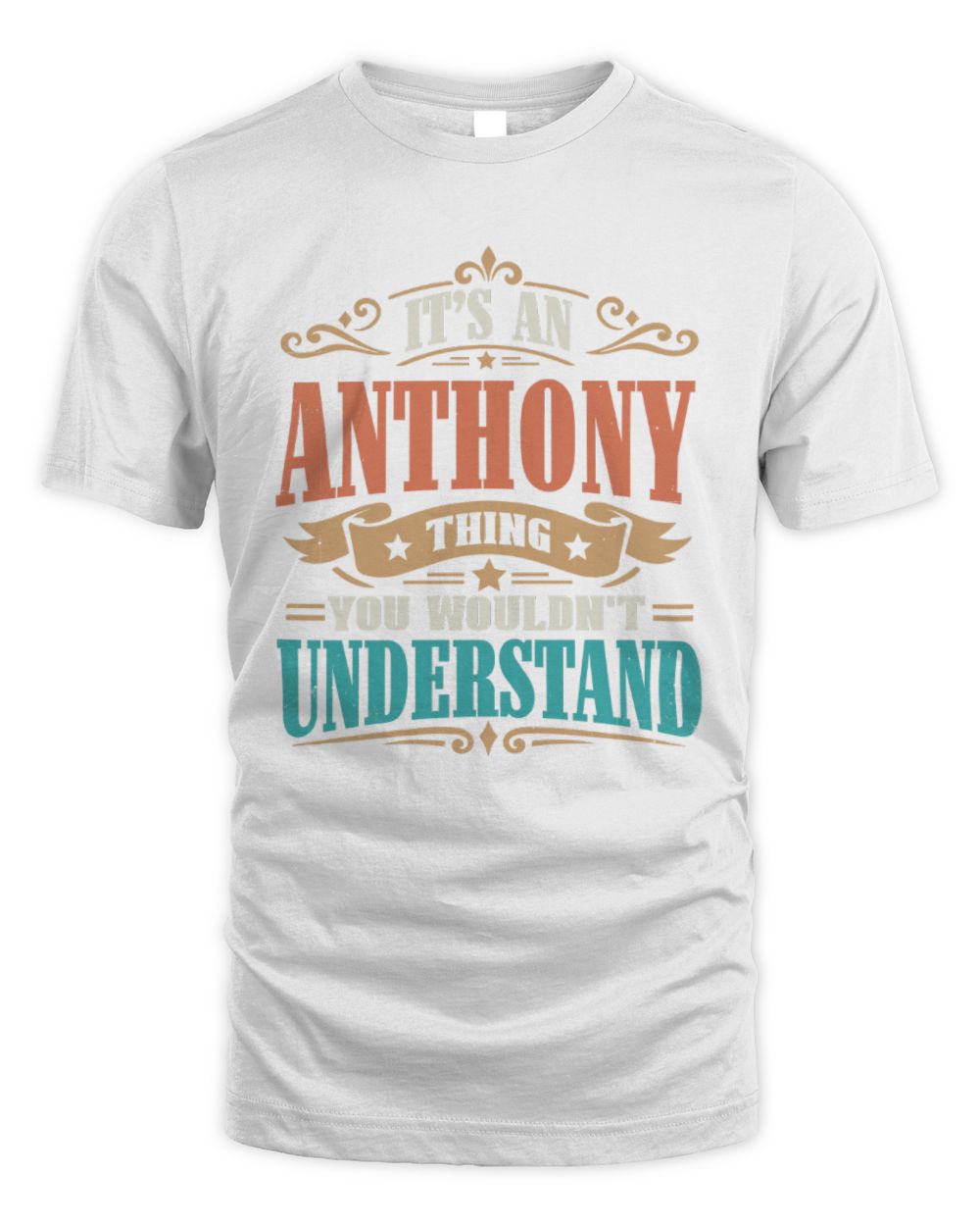 It’s a Name Thing Personalized Retro T-Shirt ANTHONY M1-47 / Unisex Standard T-Shirt / white