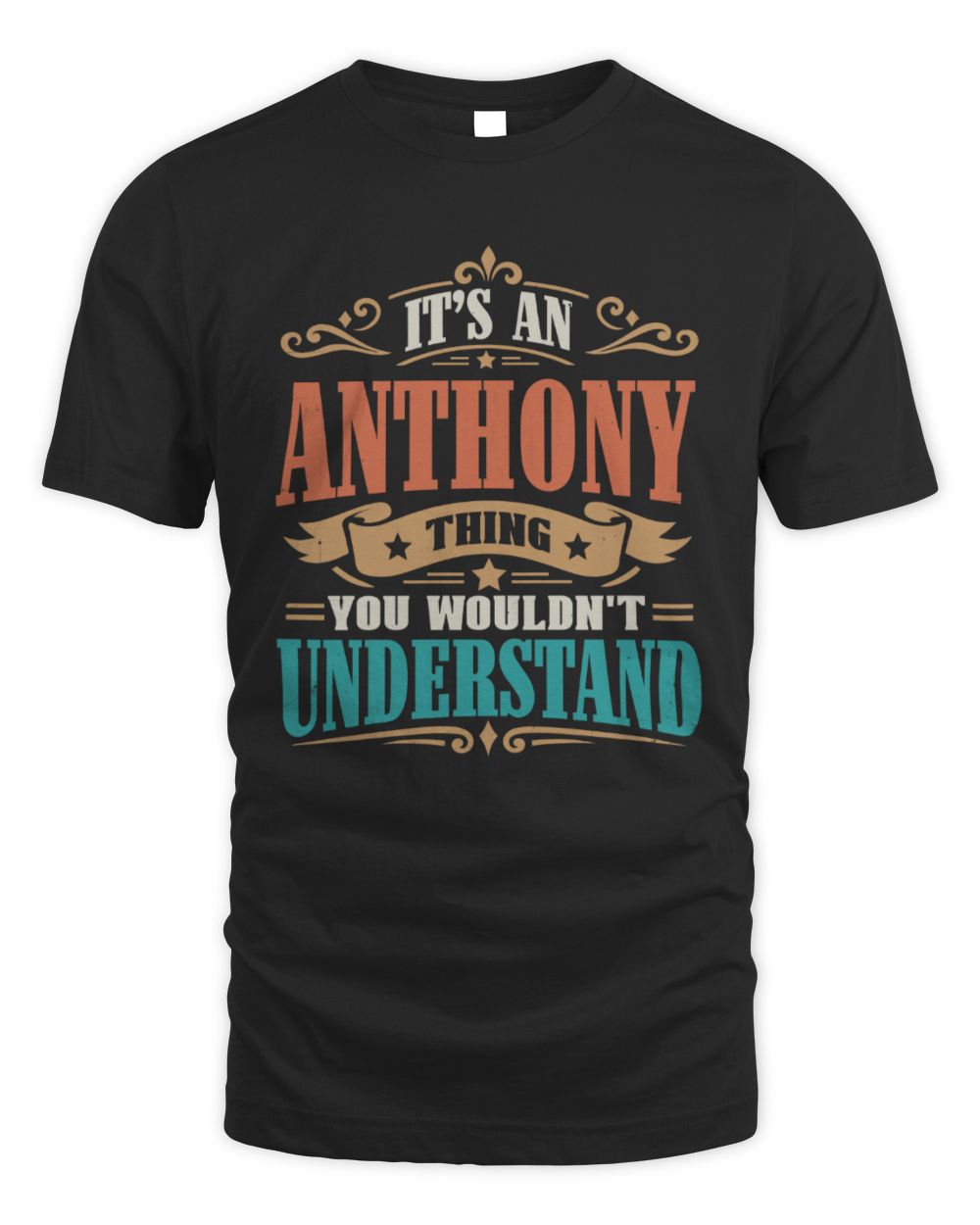 It’s a Name Thing Personalized Retro T-Shirt ANTHONY M1-47 / Unisex Standard T-Shirt / black