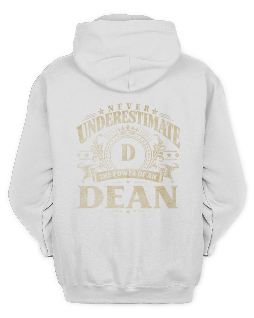 Never Underestimate Your Name Luxury Logo Shirt DEAN M1-63 / Unisex Hoodie / white