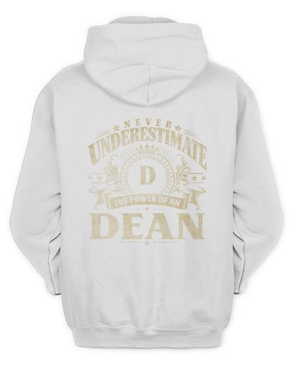 Never Underestimate Your Name Luxury Logo Shirt DEAN M1-63 / Unisex Hoodie / white