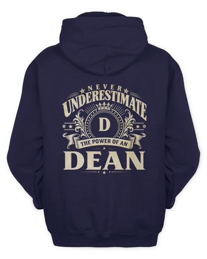 Never Underestimate Your Name Luxury Logo Shirt DEAN M1-63 / Unisex Hoodie / navy