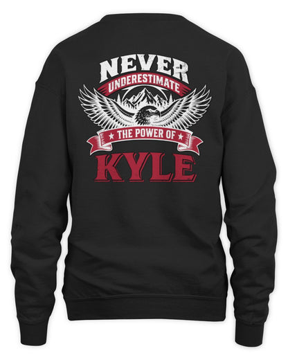 Never Underestimate Your Name Eagle Mountain Shirt KYLE M1-61 / Unisex Sweatshirt / black