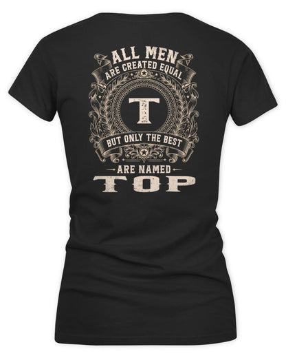 All Men Are Created Equal Cool Logo Shirt TOP M1-60 / Women's V-Neck T-Shirt / black
