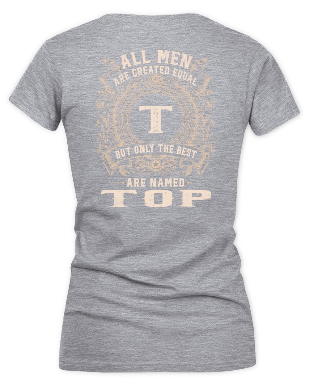 All Men Are Created Equal Cool Logo Shirt TOP M1-60 / Women's V-Neck T-Shirt / sport grey