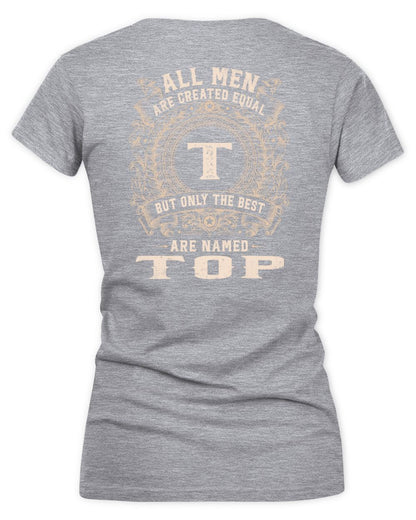All Men Are Created Equal Cool Logo Shirt TOP M1-60 / Women's V-Neck T-Shirt / sport grey
